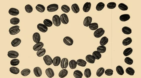 Funny coffee beans Stock Footage 991855