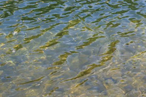 Funny colored waves on the water Stock Photos