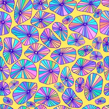 Funny colorful abstract seamless patterns for kids. Cartoon doodle texture. C Stock Illustration