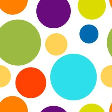 Funny colorful dots seamless pattern for your design Illustrazione stock