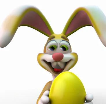 A funny colourful Easter bunny cartoon picture Stock Illustration