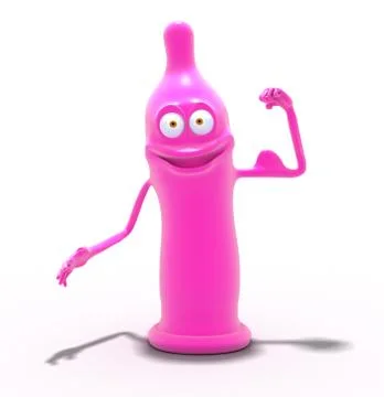 Funny condom Stock Illustration