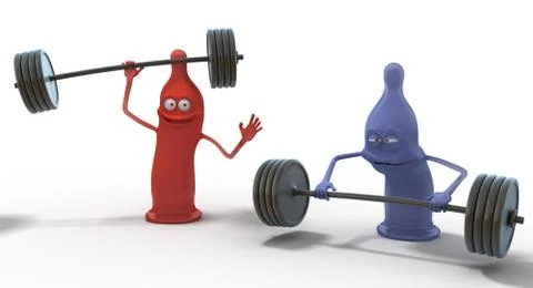 Funny condom Stock Illustration