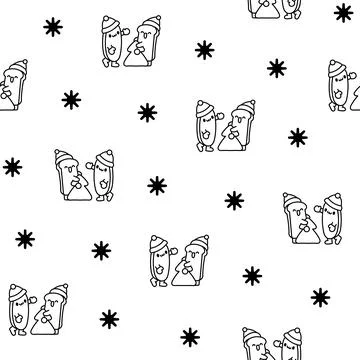 Funny couple bread. Coloring Page. Ilustração Stock