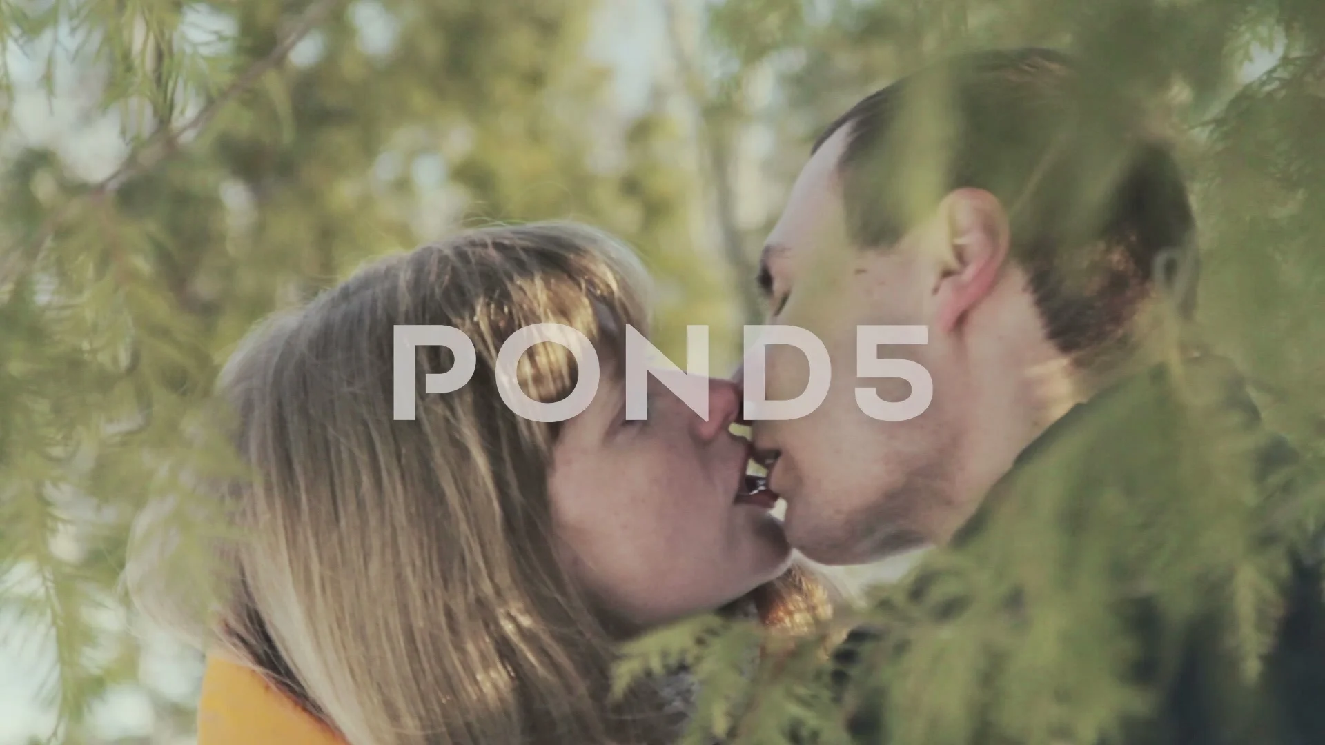 Funny couple laughing and kiss | Stock Video | Pond5