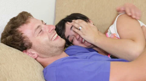 Funny couple relaxing 库存影片 28837340
