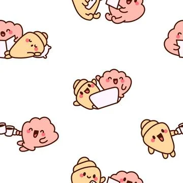 Funny couple seashell cartoon characters. Stock Illustration