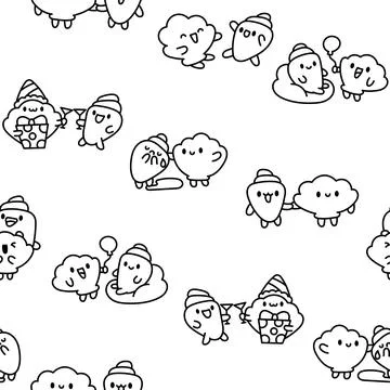 Funny couple seashell. Coloring Page. 스톡 일러스트