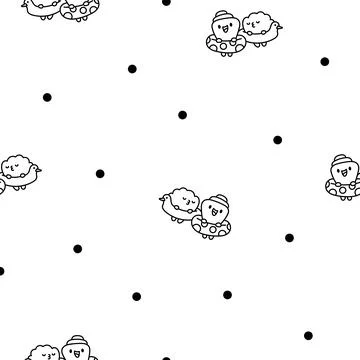Funny couple seashell. Coloring Page. Illustrazione stock