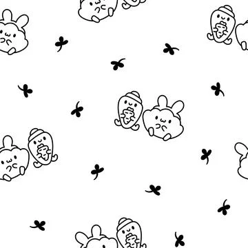 Funny couple seashell. Coloring Page. Illustrazione stock