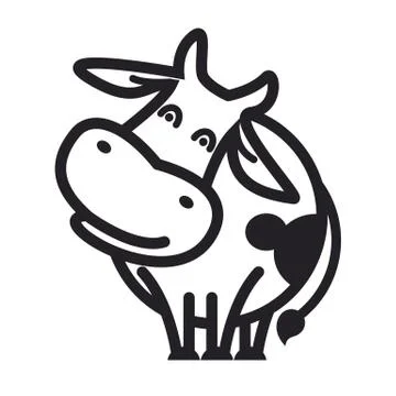 Funny cow Stock Illustration