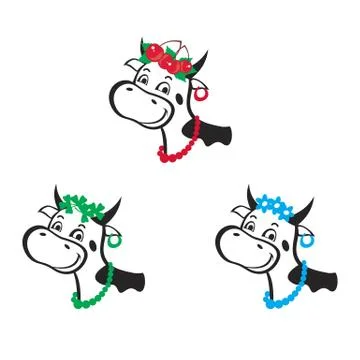 Funny cow Stock Illustration