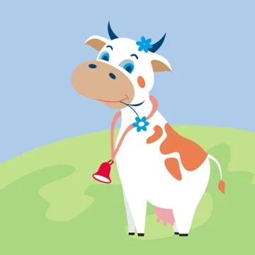 Funny cow Stock Illustration