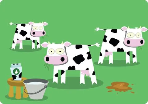 Funny cows Stock Illustration
