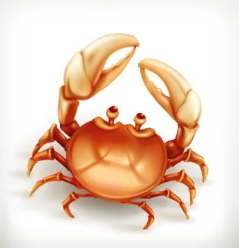 Funny crab, vector icon Stock Illustration