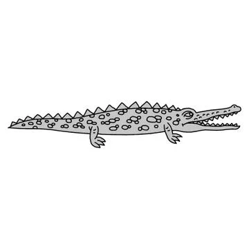 Funny crawling crocodile - vector Stock Illustration