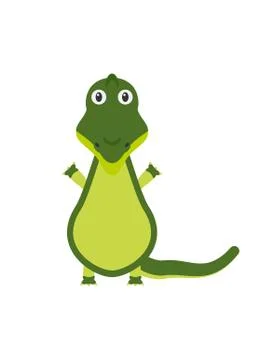 Funny crocodile character Stock-Illustration