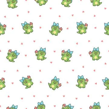 Funny crocodile character. Seamless pattern. Stock Illustration