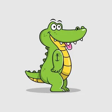 Funny Crocodile Stock Illustration