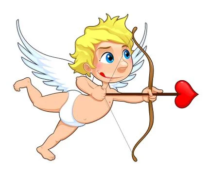 Funny Cupid. Stock-Illustration