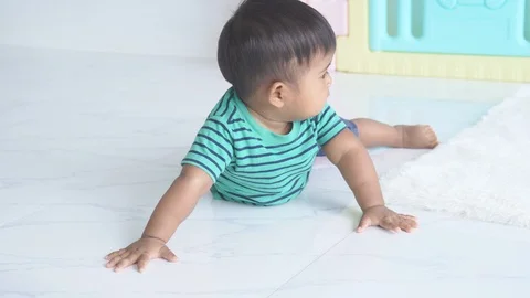 Funny cute baby boy happy and smile Stock Footage 91883053
