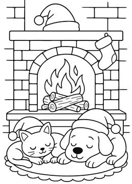 Funny cute coloring Stock Illustration