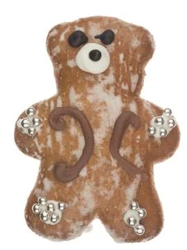 Funny cute gingerbread bear Stock Photos