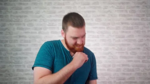 Funny Dance Of Man Isolated On Background In Studio Stock Footage 244410448