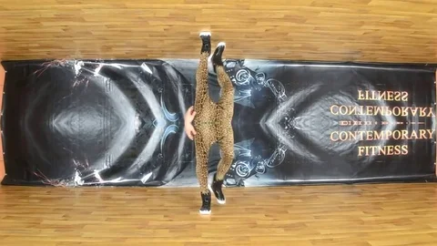 Funny Dancer Performs Acrobatic Dance On Front Of Camera Stock Footage 85194342