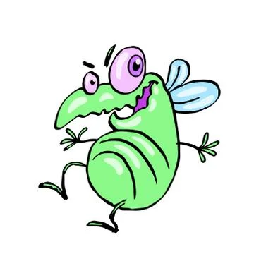 Funny dancing cute fly. vector illustration. Stock Illustration