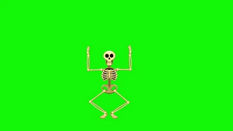 Funny Dancing Skeleton Cartoon Character Performing Spooky Dance Video stock 319521156