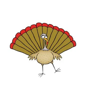 Funny Dancing Turkey Stock Illustration