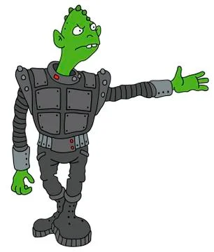 Funny dark alien Stock Illustration