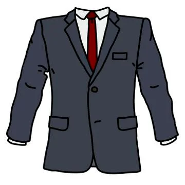 The funny dark gray jacket Stock Illustration