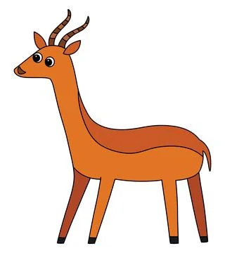 A funny deer isolated on a white background Stock Illustration