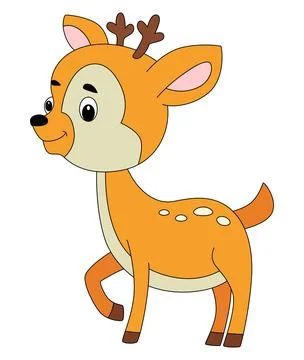 Funny a deer in jumping vector illustration Stock Illustration