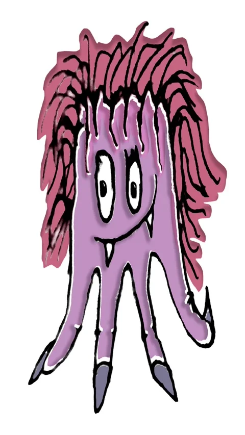 Funny demon monster hand drawn illustration looped animation Stock Footage 289228633