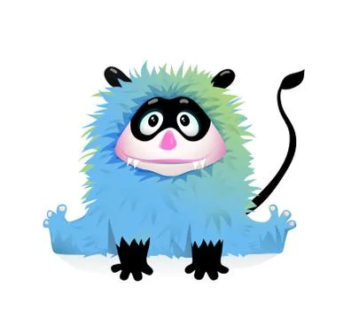 Funny Devil Child Monster Character for Kids Stock Illustration