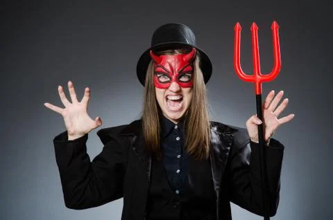 Funny devil in halloween concept Foto stock