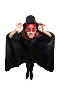 Funny devil isolated on the white background 스톡 사진