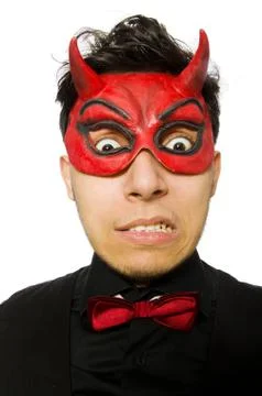 Funny devil isolated on the white background Foto stock