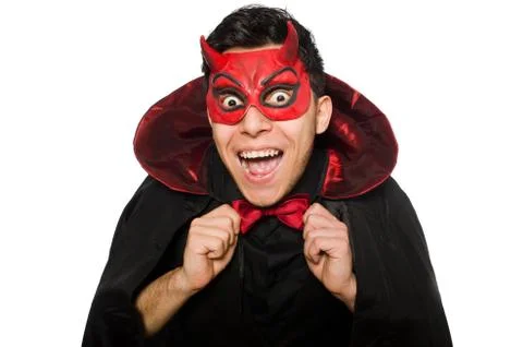 Funny devil isolated on the white background Foto stock