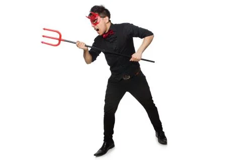 Funny devil isolated on the white background Foto stock