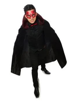 Funny devil isolated on the white background Stock Photos