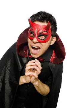 Funny devil isolated on the white background Foto stock