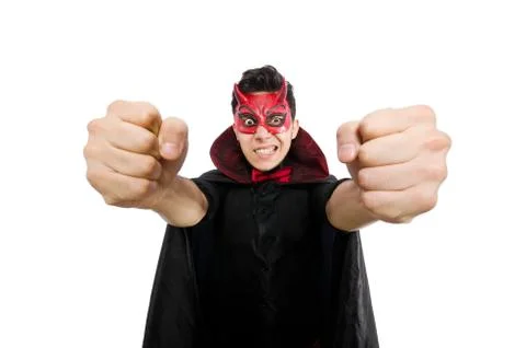 Funny devil isolated on the white background Foto stock