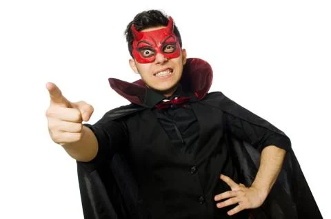 Funny devil isolated on the white background Foto stock