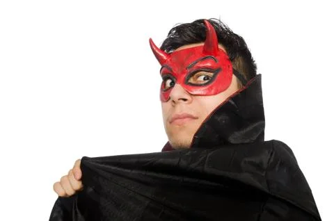 Funny devil isolated on the white background Foto stock