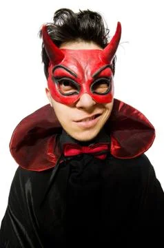 Funny devil isolated on the white background Foto stock