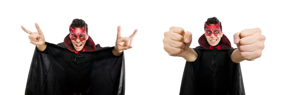 Funny devil isolated on the white background Foto stock